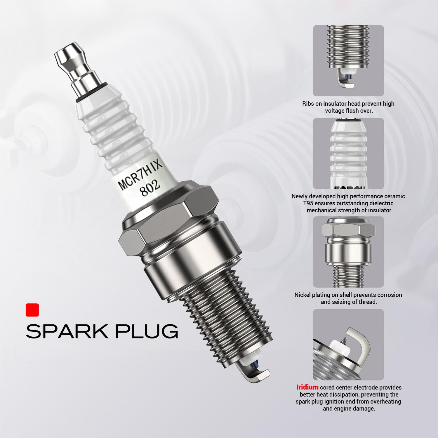 1-4 قطع شمعة إشعال أصلية عالية - مراجعة Motorcycle Spark Plug وسعره