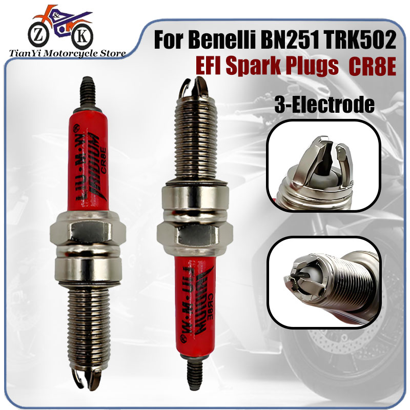 1 قطعة CR8E 3-القطب EFI دراجة  - مراجعة Motorcycle Spark Plug وسعره